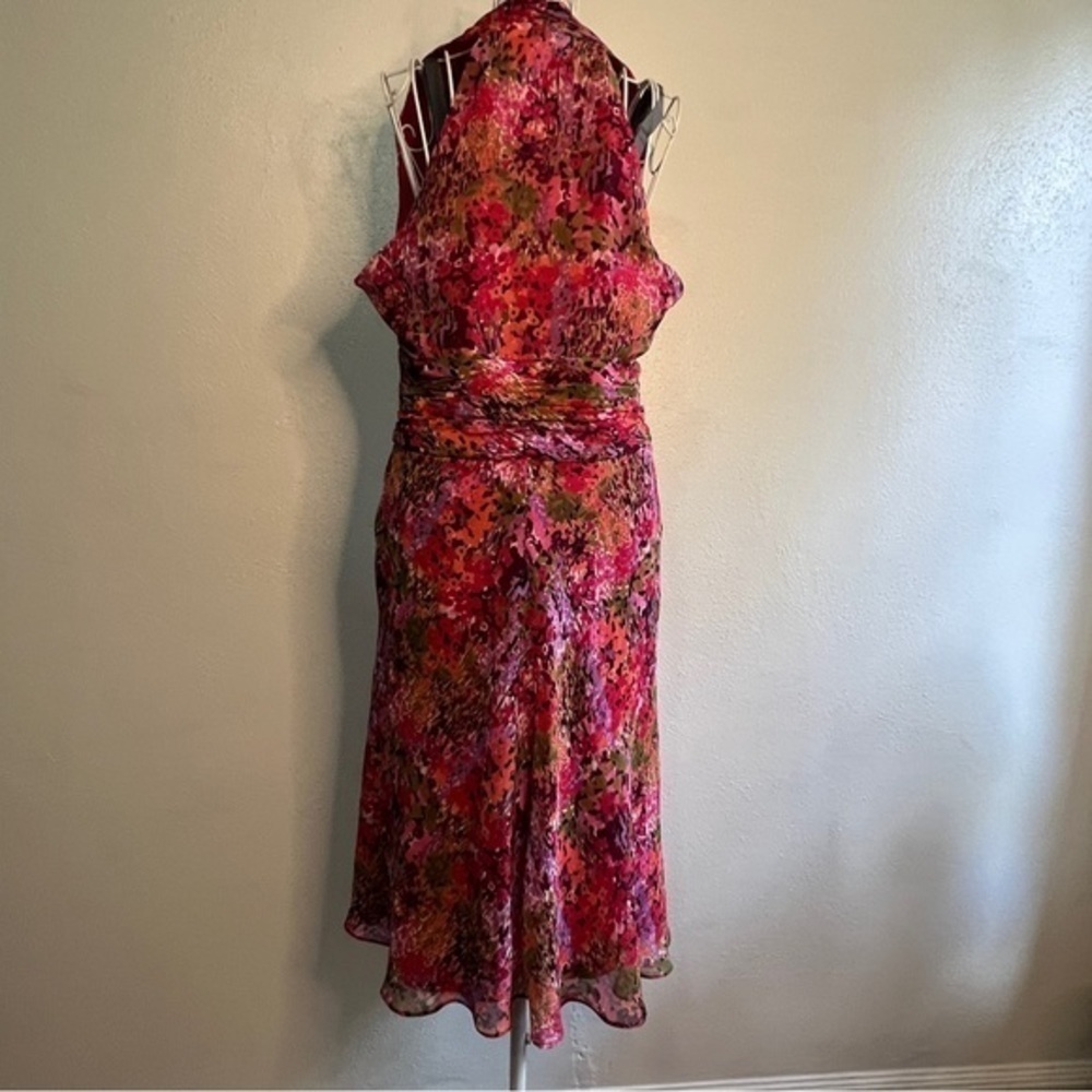 New Directions sleeveless multi-colored dress, Sz 14. Preowned. Like new. - Picture 7 of 9
